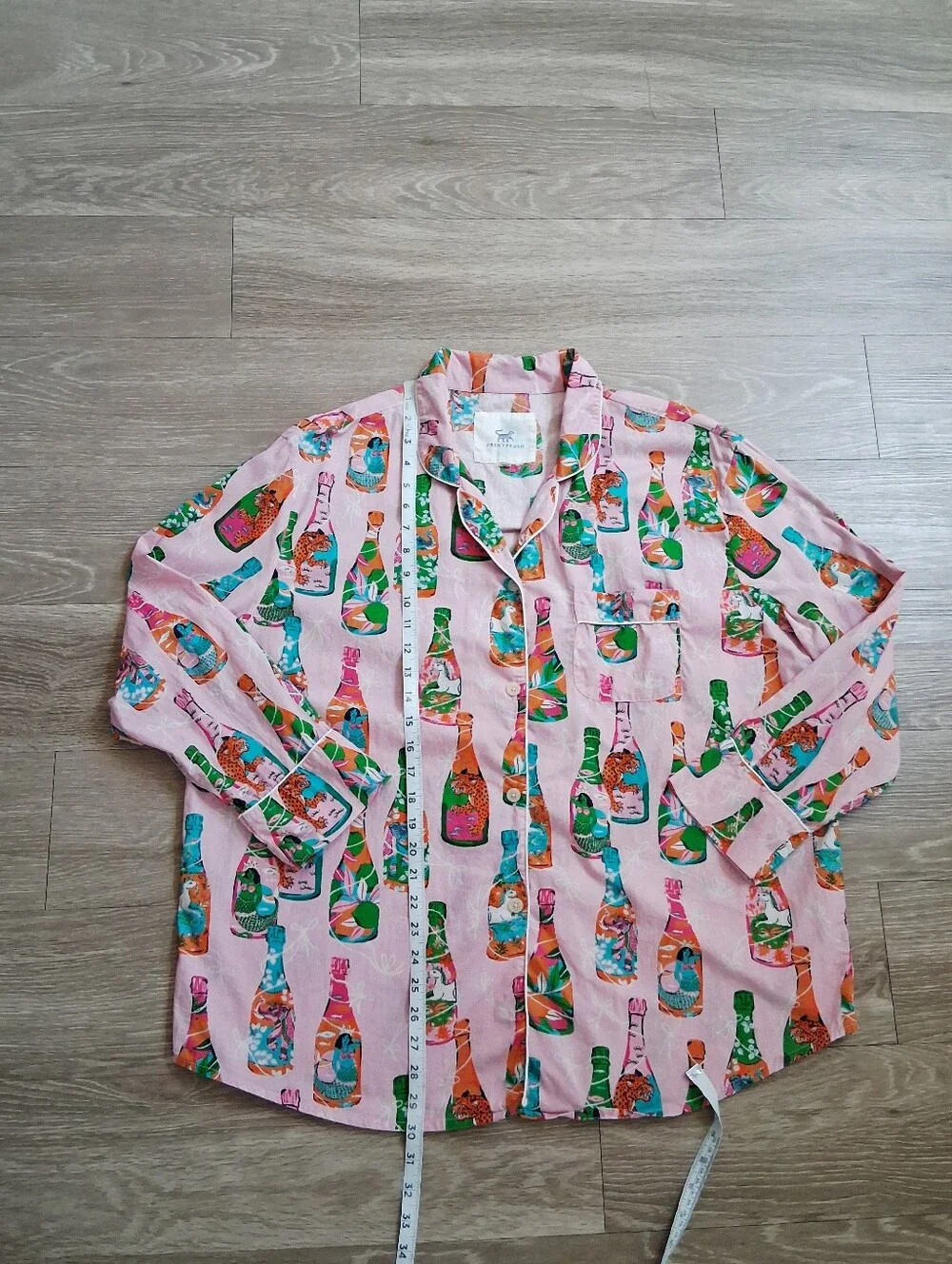 Printfresh Pop The Bubbly Long Sleeve Button Up Shirt